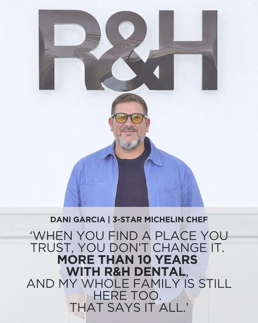 Dani García’s English endorsement: more than 10 years with R&H Dental, with his family still attending