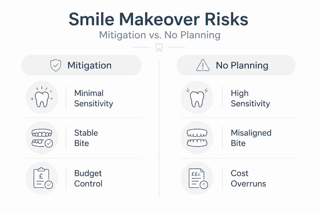 Infographic comparing risks with and without planning