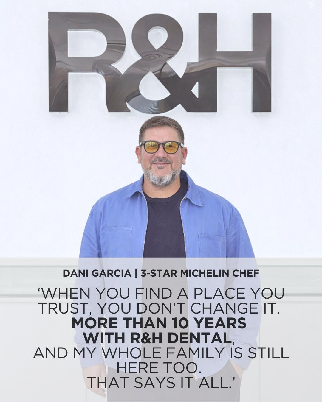 Dani García at R&H Dental Marbella with his patient recommendation