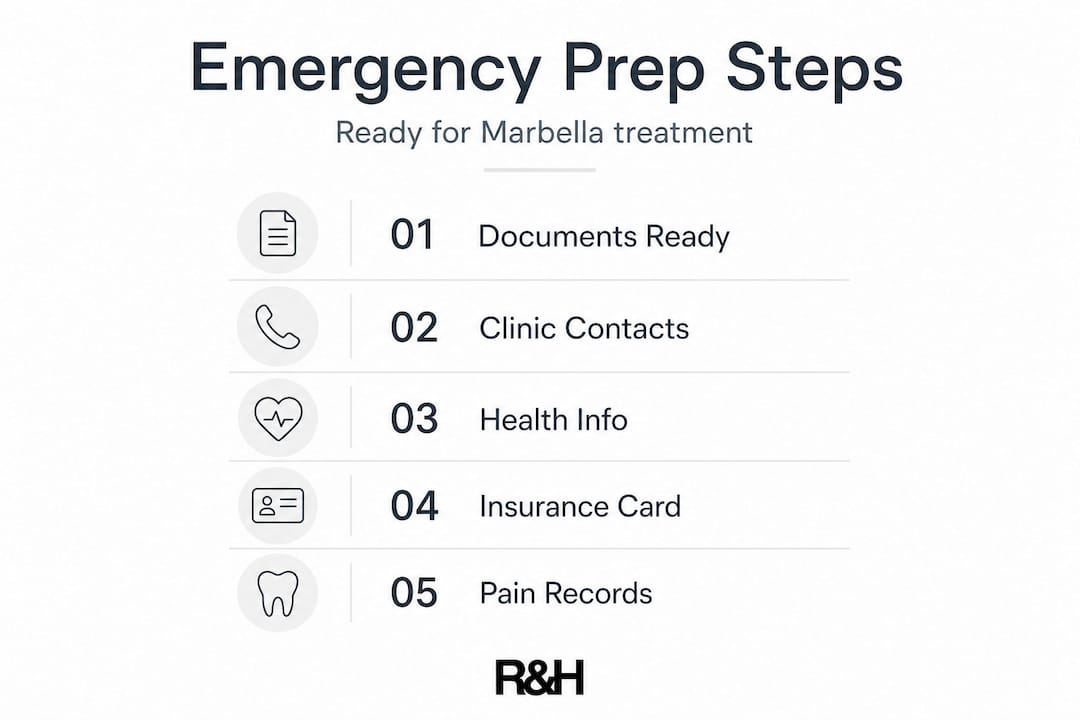 Infographic showing dental emergency preparation steps