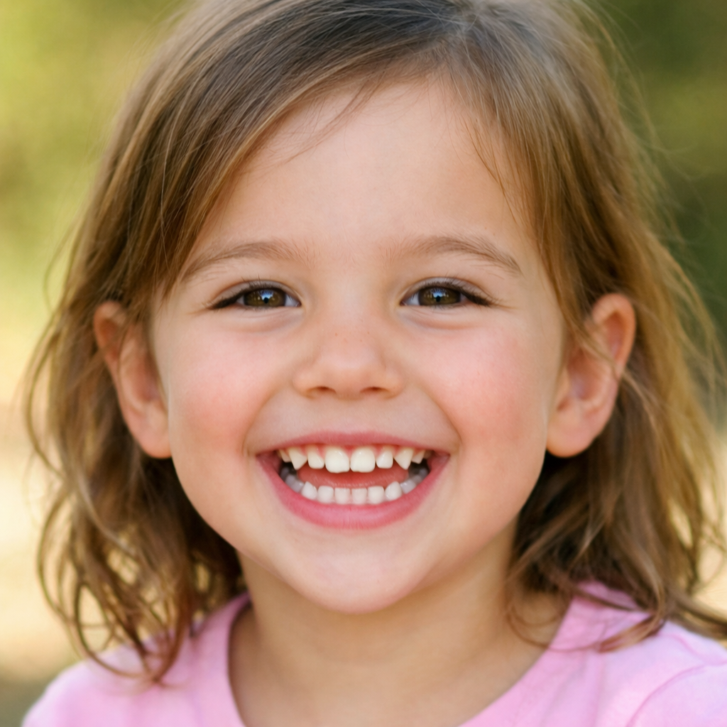Sonrisa de un menor en un parque